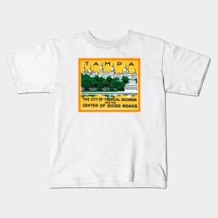 1925 Tropical Splendor of Tampa Florida Kids T-Shirt